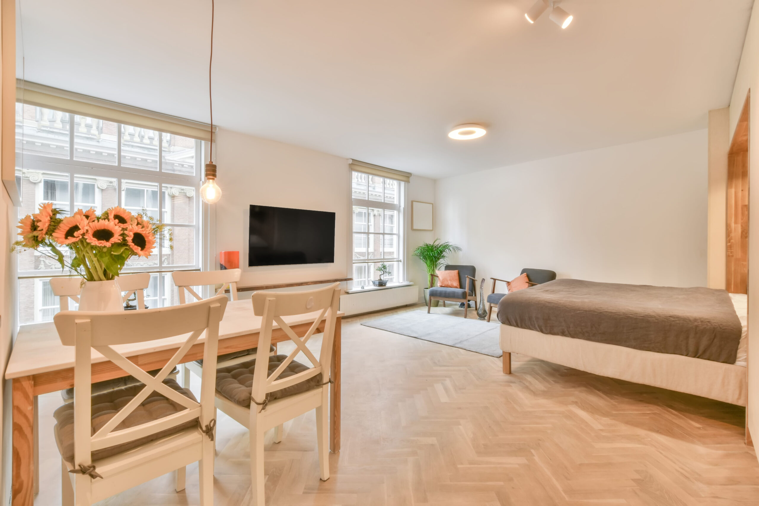 Space-conscious bedroom setup for PBS Beds customers near Century City